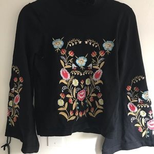 Black boutique bought sweater with bell sleeves